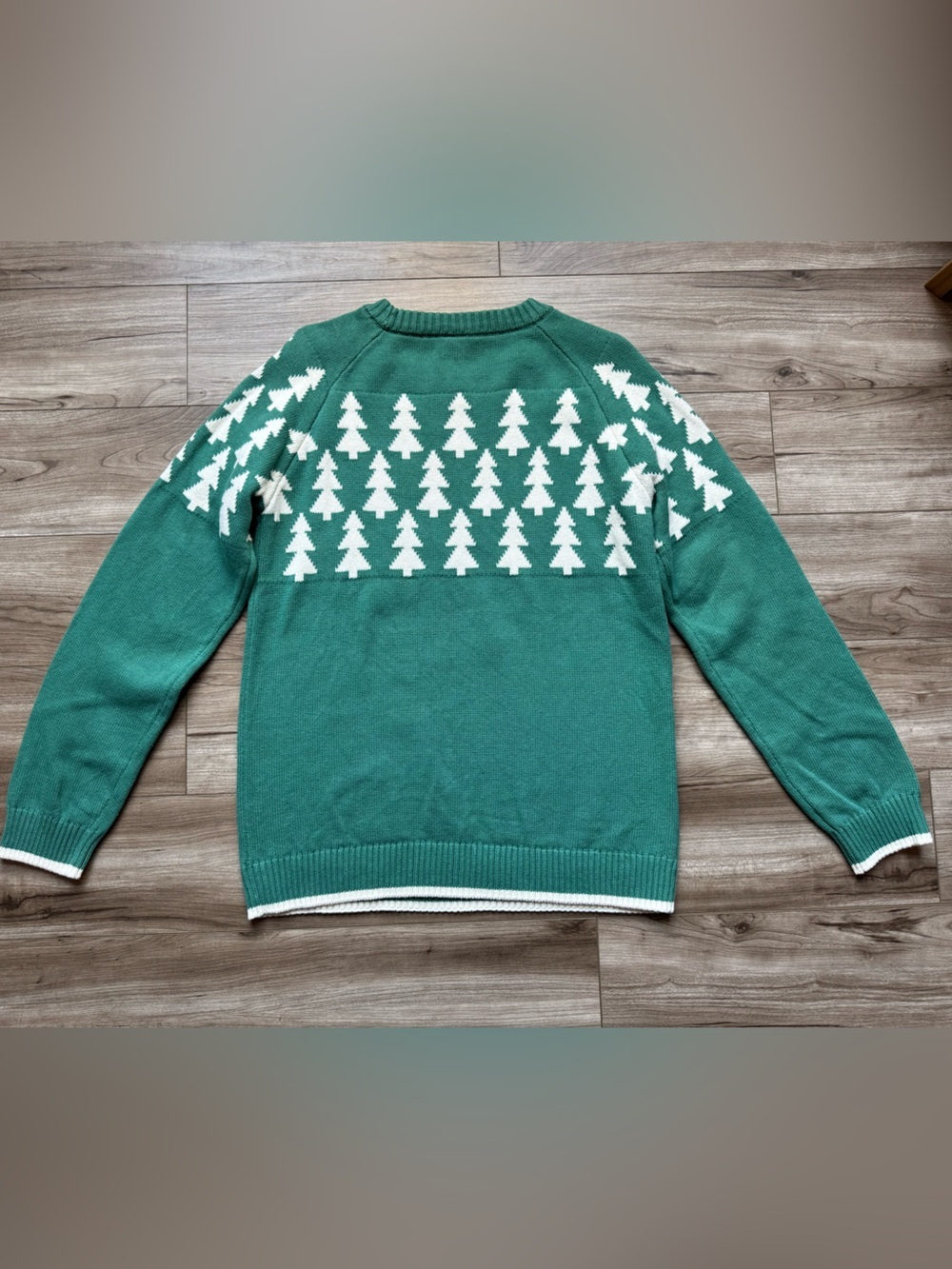 Hanna Andersson Green Christmas tree Fair Isle Cotton Sweater Sz S Cozy Holiday - Picture 3 of 9